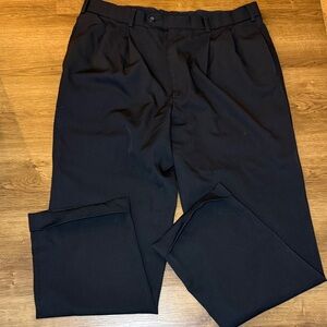 346 Brooks Brothers Dress Pants Wool Cuffed Black Pleated Men’s Labeled 38x32